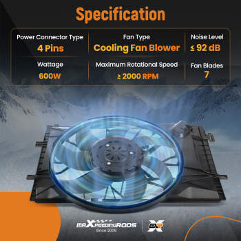 Radiator Cooling Fan Assembly compatible for Mercedes Benz C230 2035000293