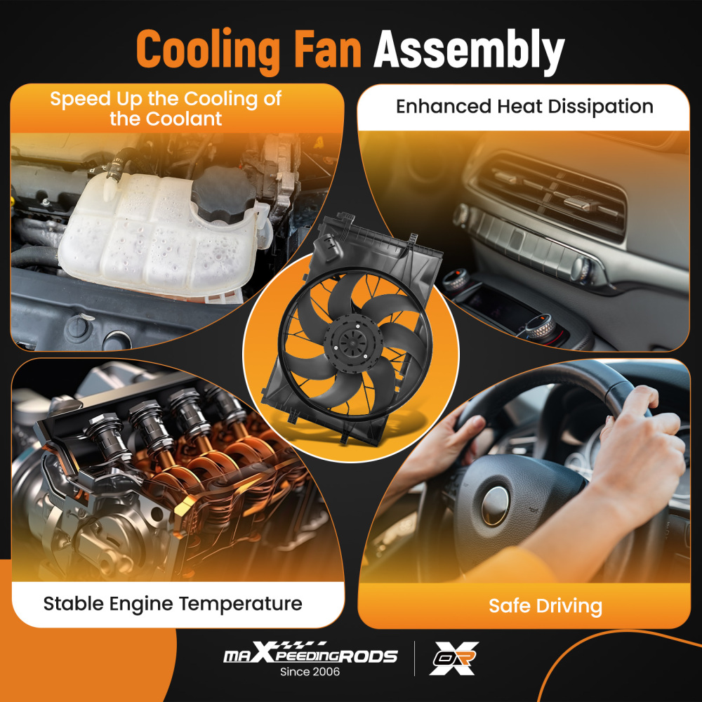 Ventola elettrica del radiatore compatibile per Mercedes C Classe CLK-Klasse W203 W209 C209