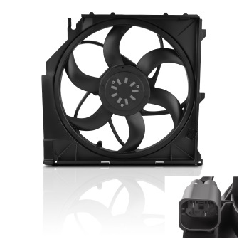 Radiator Cooling Fan Assembly 17113452509 compatible for BMW X3 E83 2.5L 3.0L 2004-2011