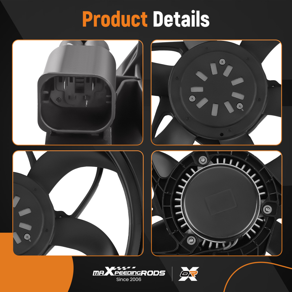 Radiator Cooling Fan Assembly 17113452509 compatible for BMW X3 E83 2.5L 3.0L 2004-2011