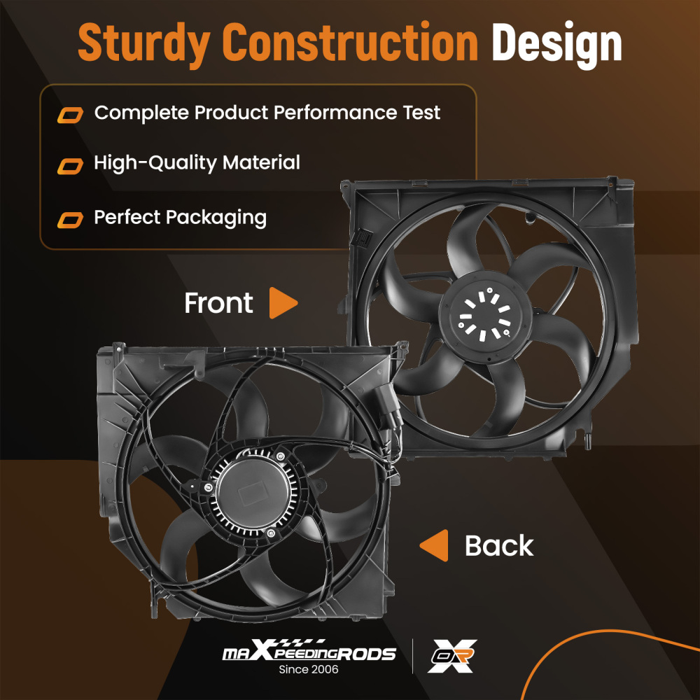 Radiator Cooling Fan Assembly 17113452509 compatible for BMW X3 E83 2.5L 3.0L 2004-2011