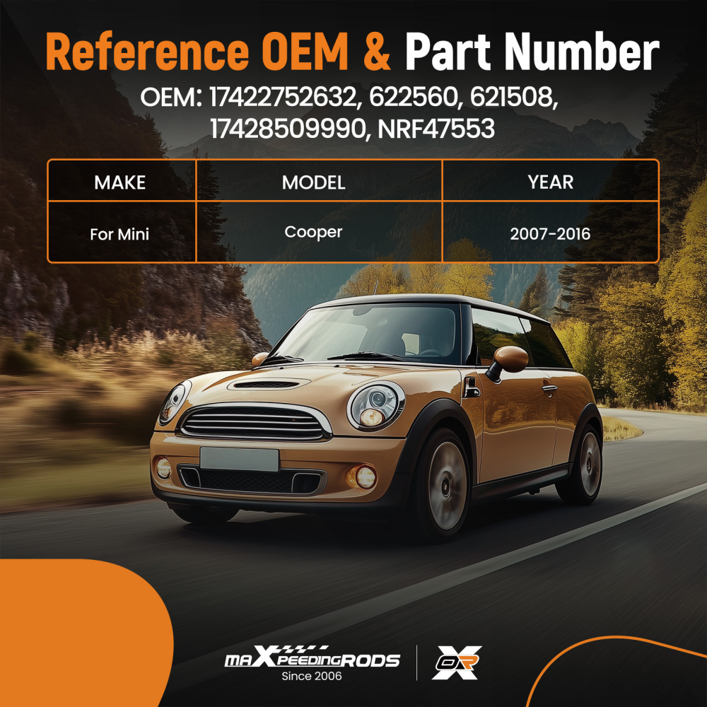 Cooling Fan compatible for Mini R50/R53/R56/R57/R58/R59/R61 2007-2016 17422752632 621508