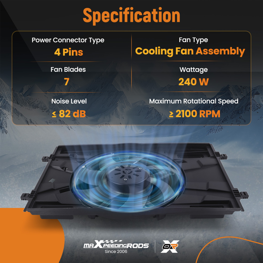 Gruppo ventola di raffreddamento per Audi A3 per Skoda Karoq per VW Golf/Passat 5Q0121203DA