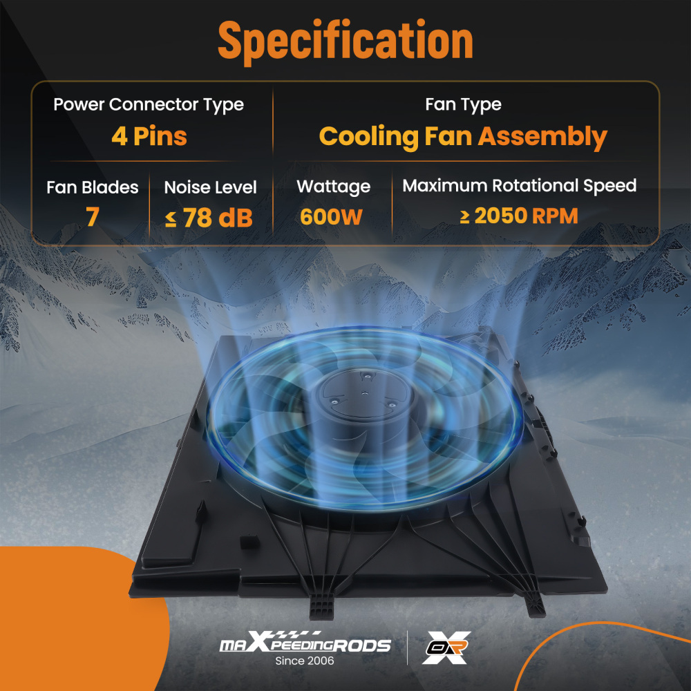 Cooling Fan compatible for Mercedes-Benz Metris 16-2020 4479064400 A4479064400 A4479060412