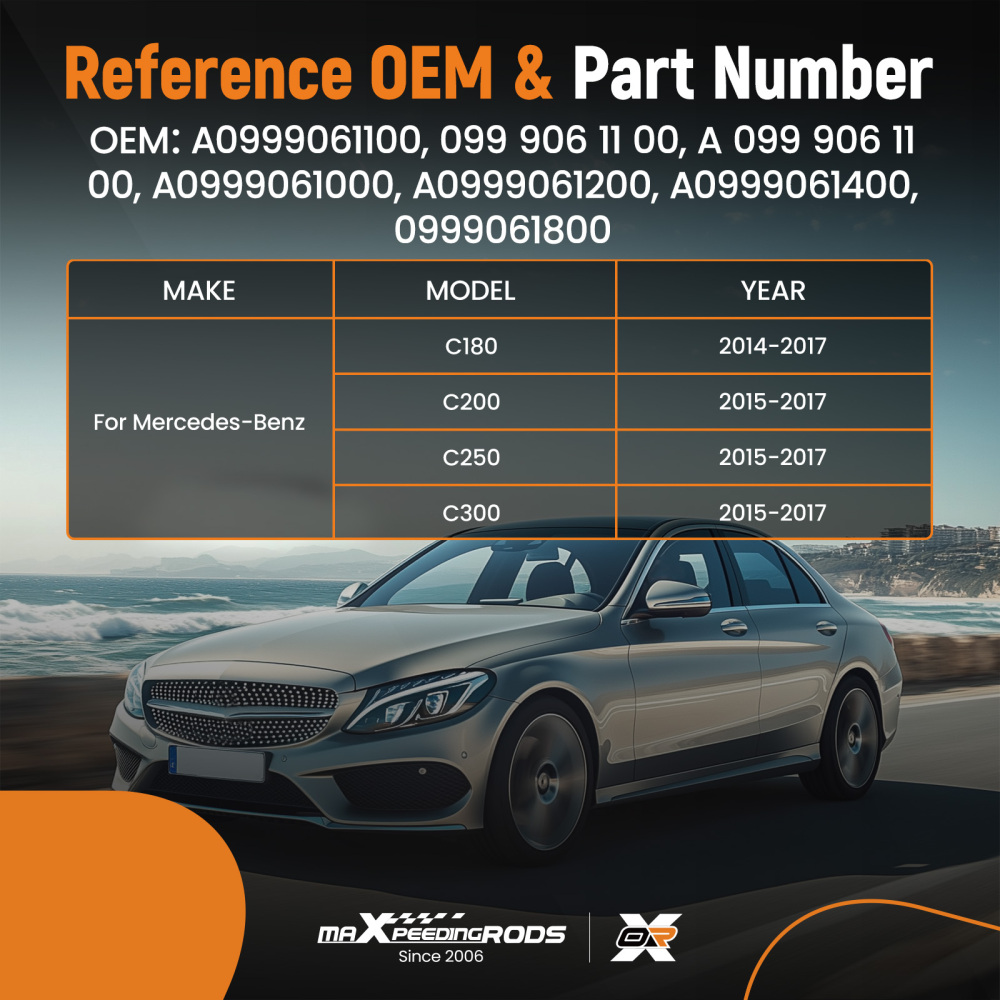 Ventola di raffreddamento del radiatore per Benz C180/C200/C250/C300 14-2017 0999061800 A0999061000