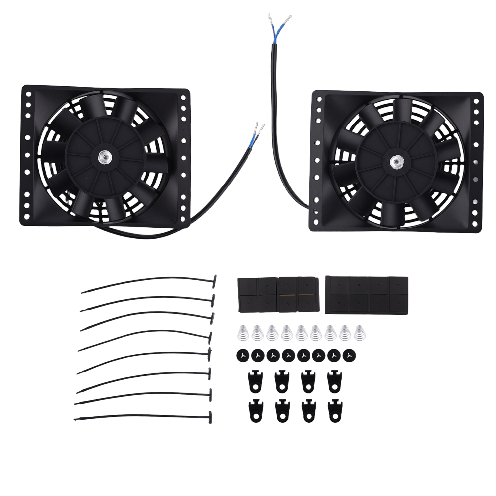 2x6 Electric Cooling Fan Assembly compatible for GMC 265 283 305 327 350 383 400 Engine