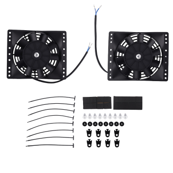 2x6 Electric Cooling Fan Assembly compatible for GMC 265 283 305 327 350 383 400 Engine