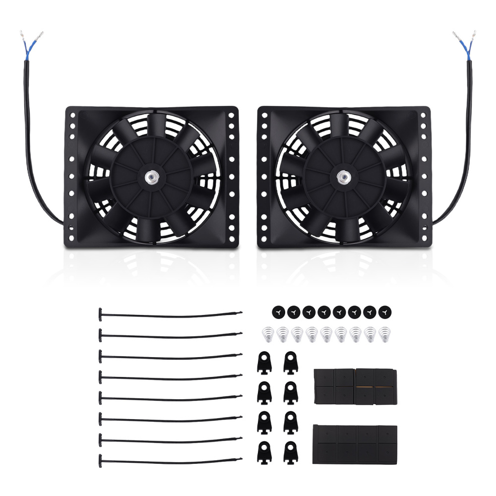 2x6 Electric Cooling Fan Assembly compatible for GMC 265 283 305 327 350 383 400 Engine