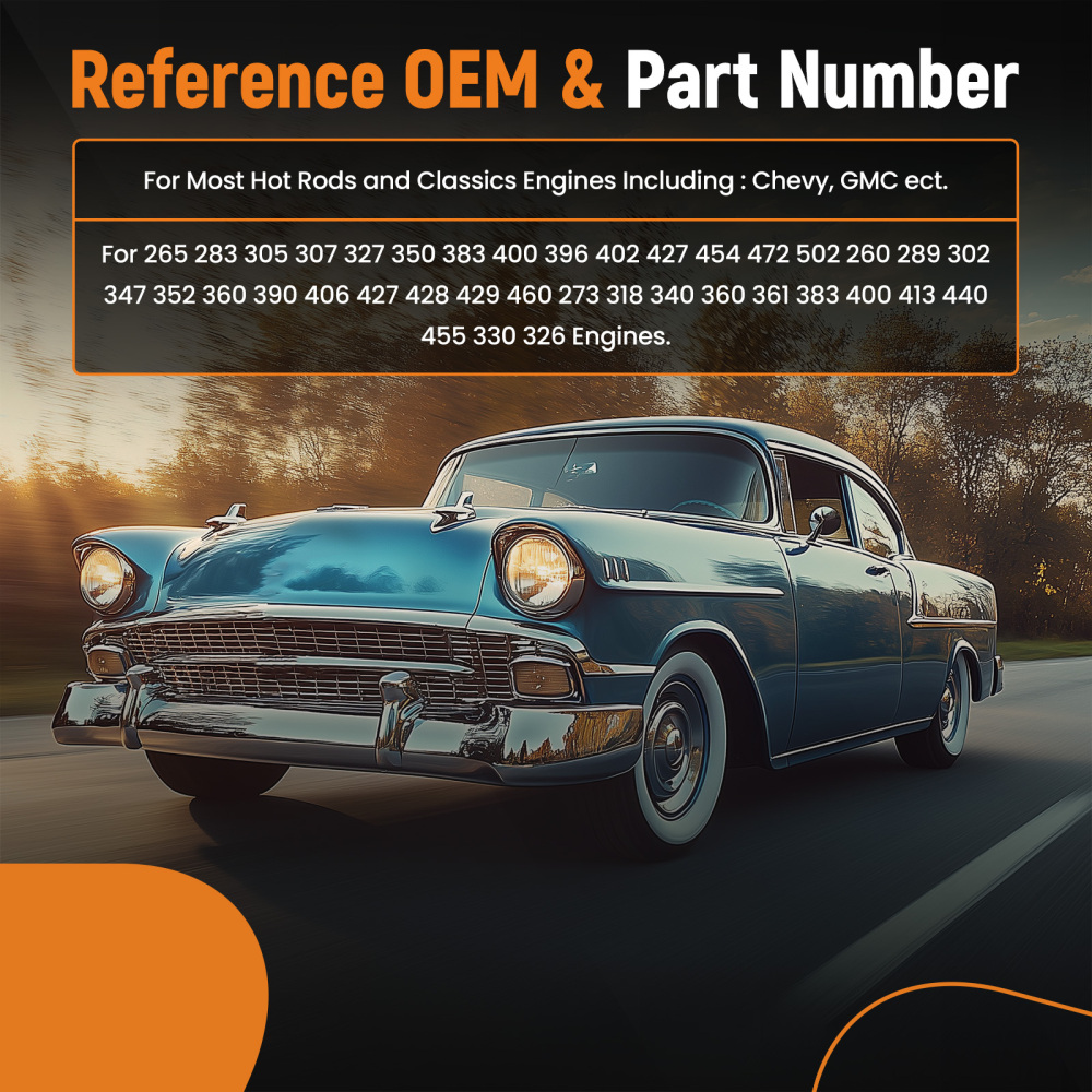 2x6 Electric Cooling Fan Assembly compatible for GMC 265 283 305 327 350 383 400 Engine