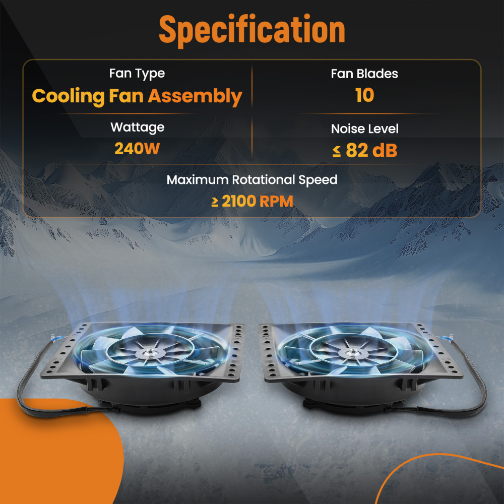 2x6 Electric Cooling Fan Assembly compatible for GMC 265 283 305 327 350 383 400 Engine