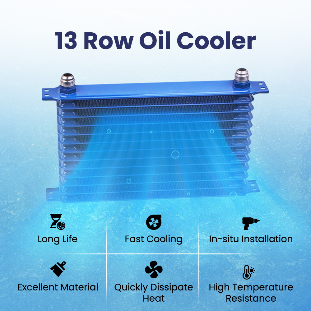 13 Row Trust Oil Cooler+ 7inch Electric cooling Fan