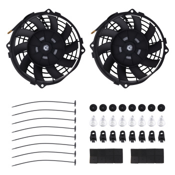 10-Blade Cooling Fan 8.27 for Universal Radiator Application 2900RPM Black
