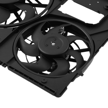 Cooling Fan Assembly compatible for Audi Q7 2011-2015 7L0121203H 240W 4Pin Plastic