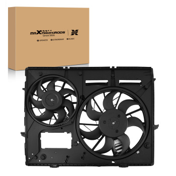 Cooling Fan Assembly compatible for Audi Q7 2011-2015 7L0121203H 240W 4Pin Plastic