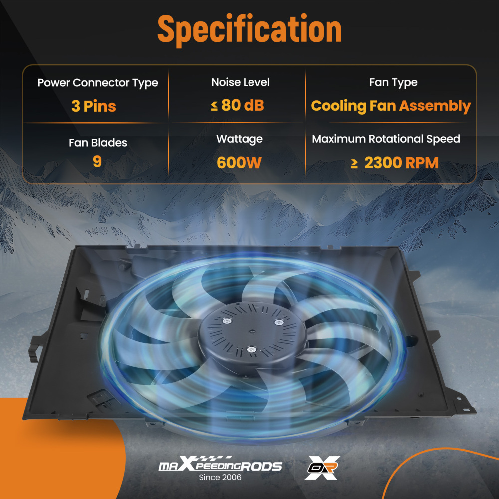 Cooling Fan compatible for BMW M3 2008 2009 2010-2013 17112283621 17 11 2 283 621