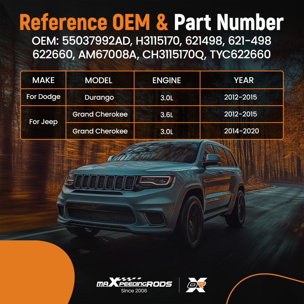 Radiator Cooling Fan compatible for Dodge Durango compatible for Jeep Grand Cherokee 621-498 AM67008A