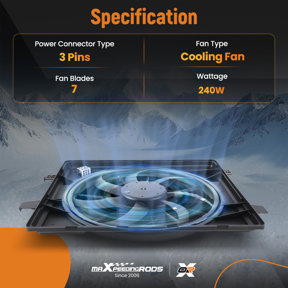 Radiator Cooling Fan compatible for Dodge Durango compatible for Jeep Grand Cherokee 621-498 AM67008A