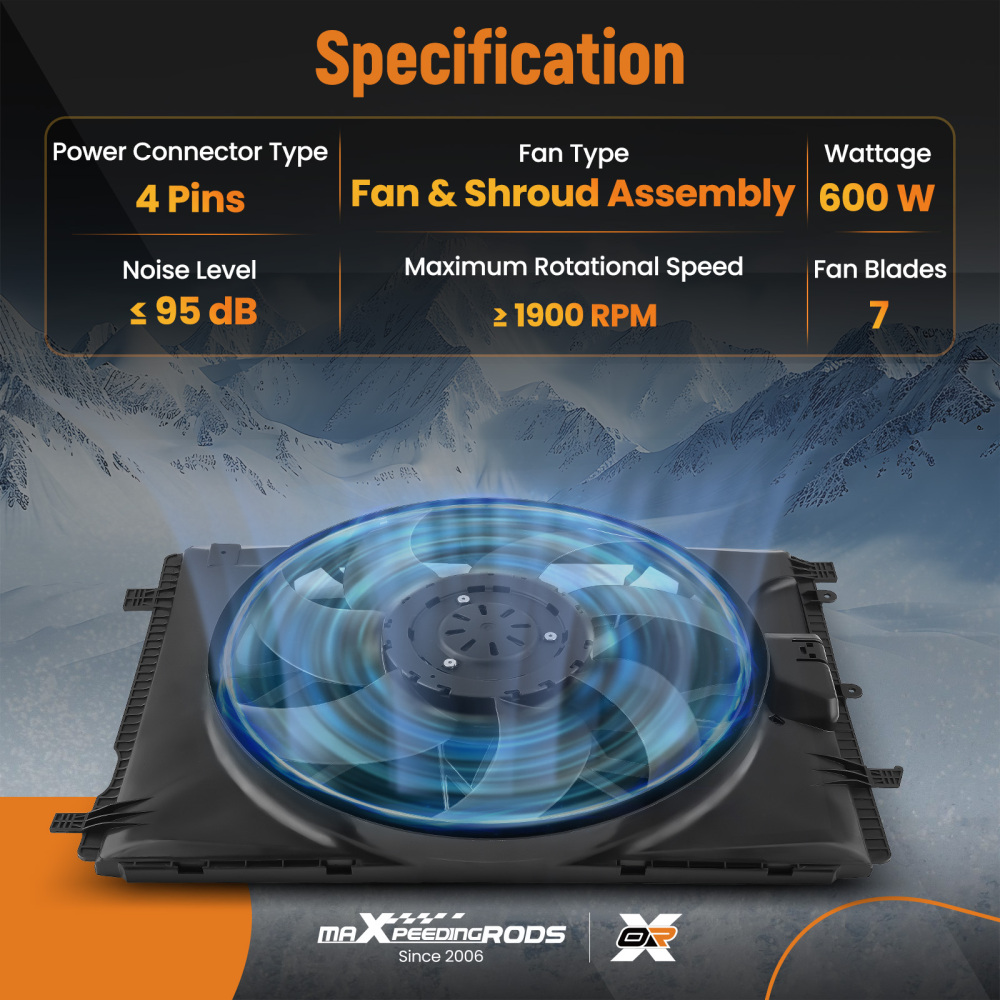 Refroidissement Ventilateur compatible pour Mercedes Benz C230/C250/CLS400/C350/SLK350 08-17