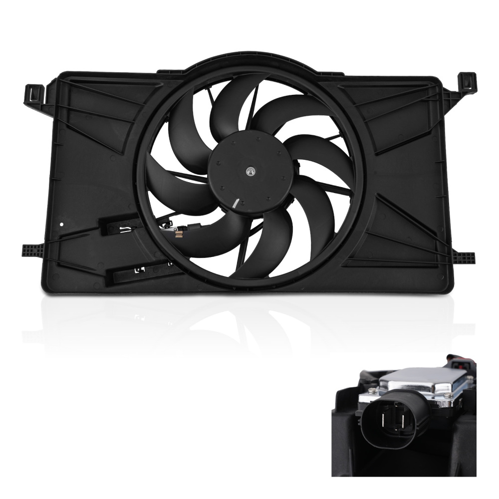 Electric Radiator Cooling Fan compatible for Ford Focus 1.0L/2.0L/2.3L 2012-2018 BV6Z8C607K