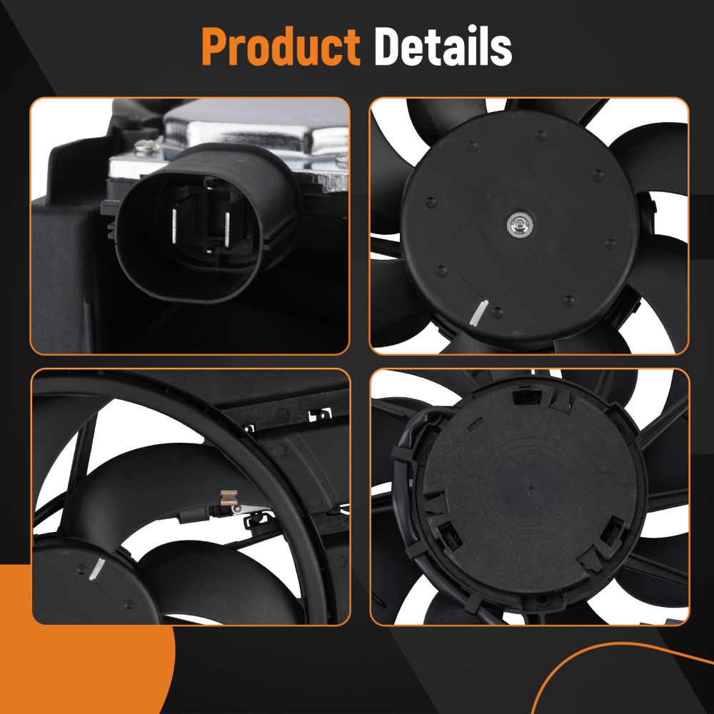 Electric Radiator Cooling Fan compatible for Ford Focus 1.0L/2.0L/2.3L 2012-2018 BV6Z8C607K