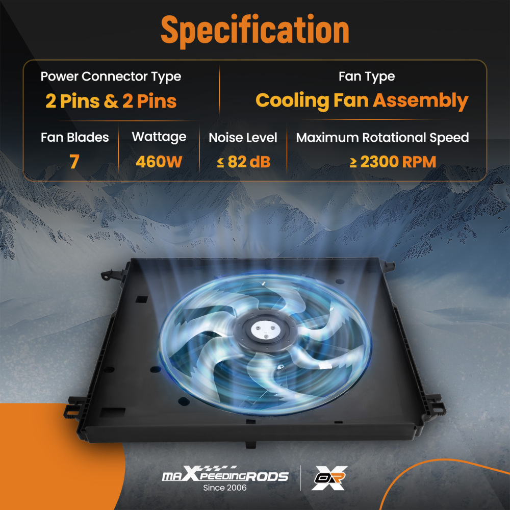 Radiator Cooling Fan Assembly compatible for Toyota Highlander 2020-2023 16360F0100