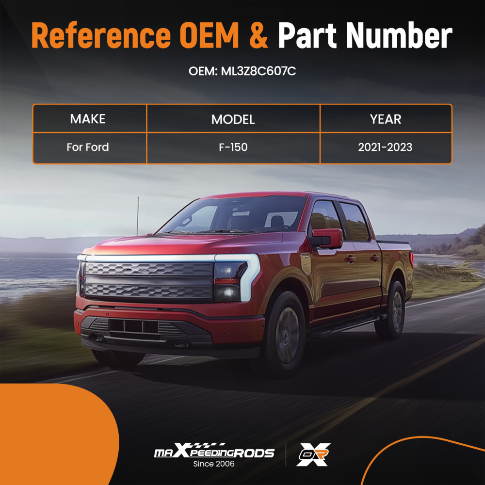 Dual Cooling Fan w/ Brushless compatible for Ford F-150 2021-2023 ML3Z8C607C ML3Z-8C607-C