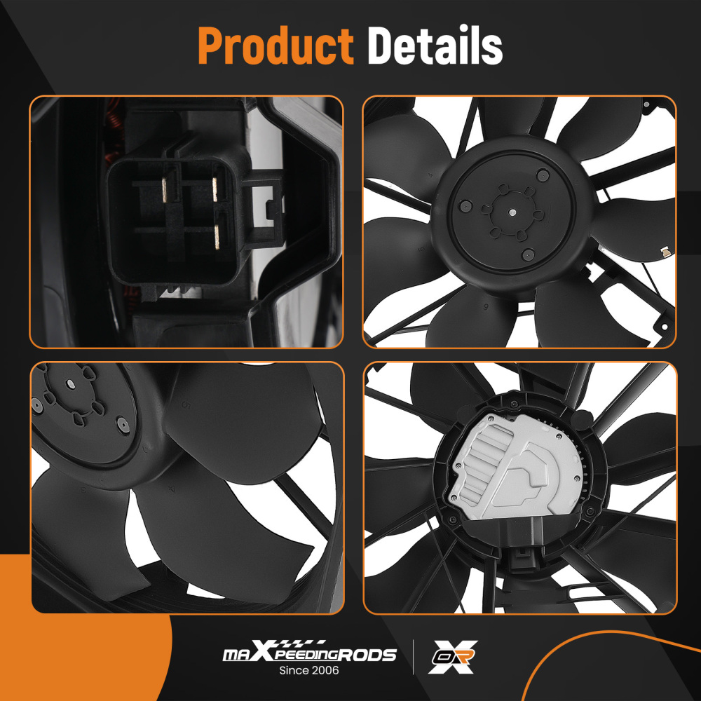 Dual Cooling Fan w/ Brushless compatible for Ford F-150 2021-2023 ML3Z8C607C ML3Z-8C607-C