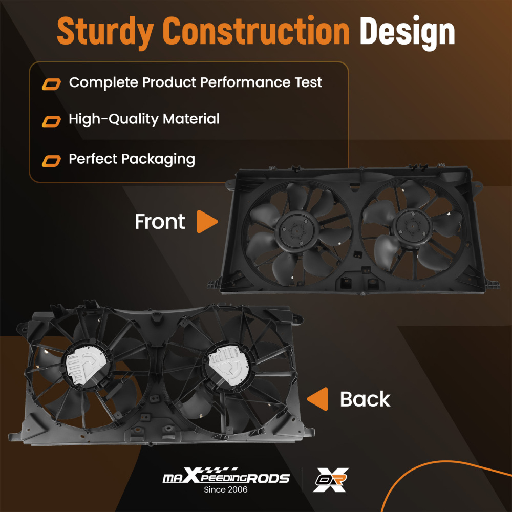 Dual Cooling Fan w/ Brushless compatible for Ford F-150 2021-2023 ML3Z8C607C ML3Z-8C607-C