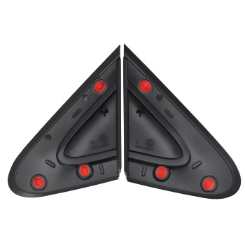 Black Mirror Flag Applique compatible for Chrysler 200 2015-2017 5NJ501XFAB 5NJ501XFAA