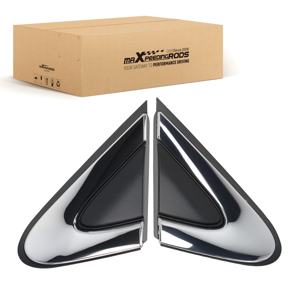 Black Mirror Flag Applique compatible for Chrysler 200 2015-2017 5NJ501XFAB 5NJ501XFAA