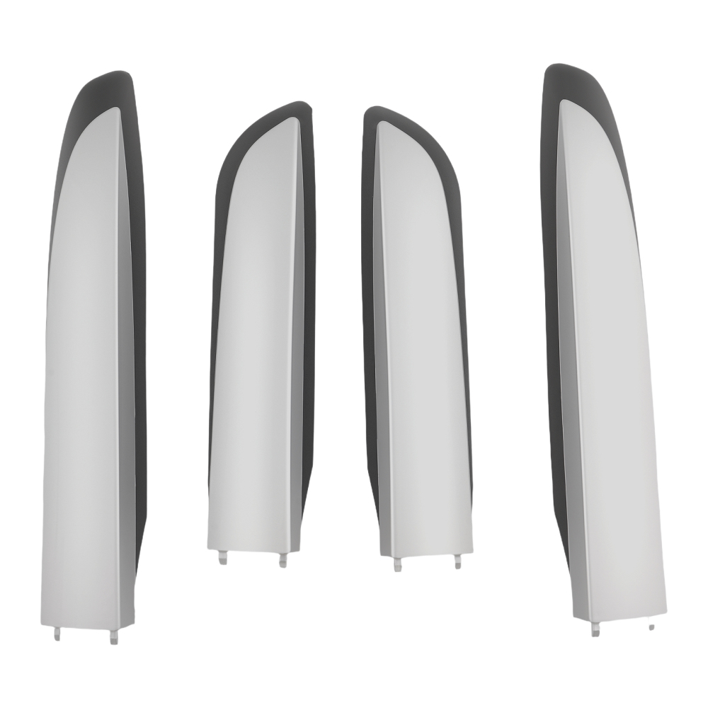 4PCS ABS Roof Rack End Cover compatible for Toyota RAV4 2013-2018 Black Silver Tone