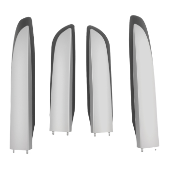 4PCS ABS Roof Rack End Cover compatible for Toyota RAV4 2013-2018 Black Silver Tone