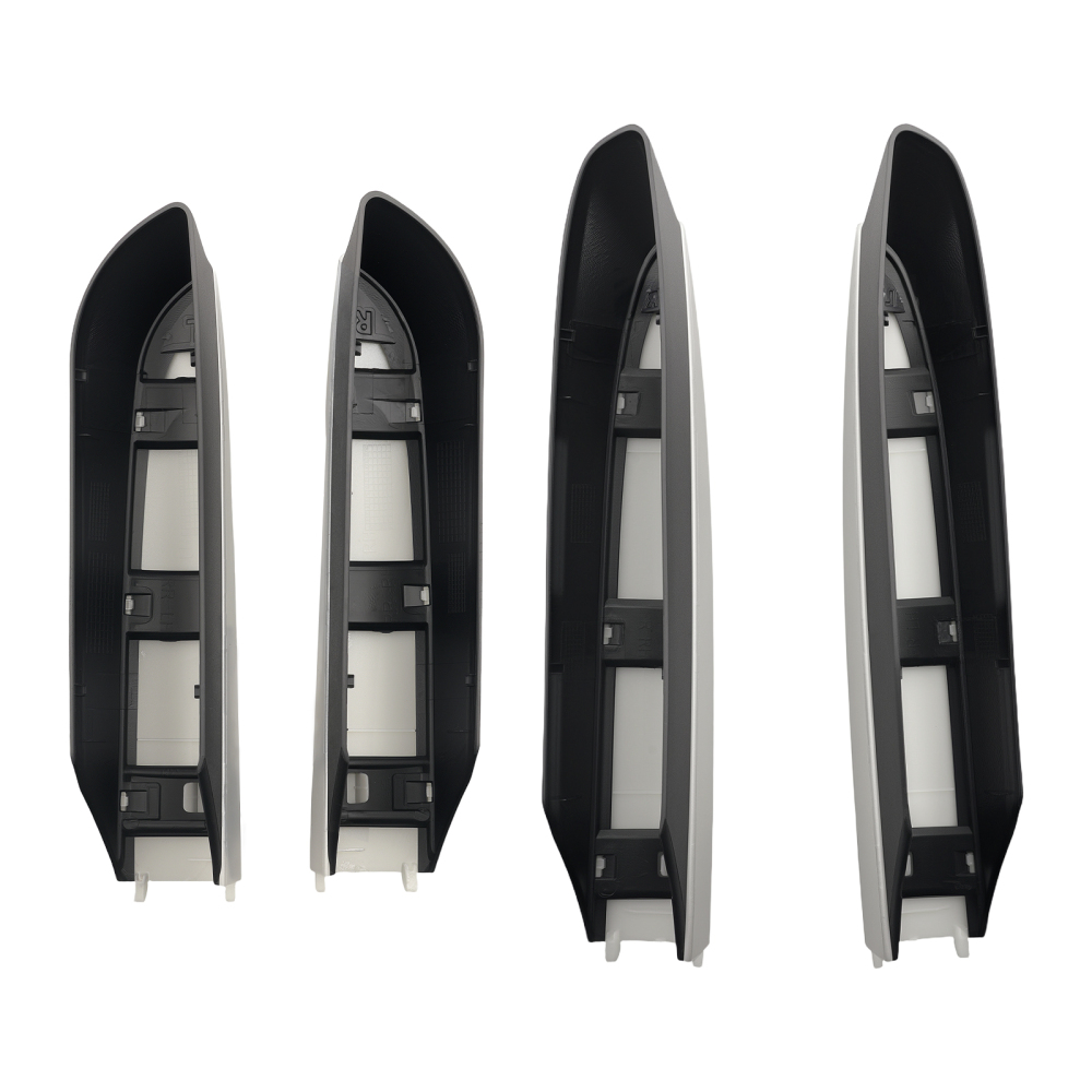 4PCS ABS Roof Rack End Cover compatible for Toyota RAV4 2013-2018 Black Silver Tone