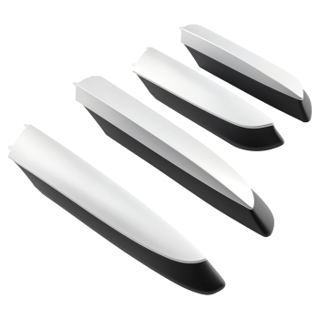 4PCS ABS Roof Rack End Cover compatible for Toyota RAV4 2013-2018 Black Silver Tone