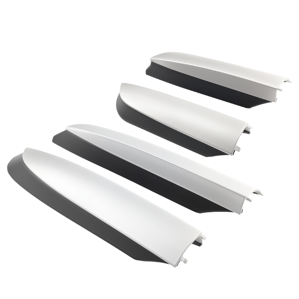 4PCS ABS Roof Rack End Cover compatible for Toyota RAV4 2013-2018 Black Silver Tone