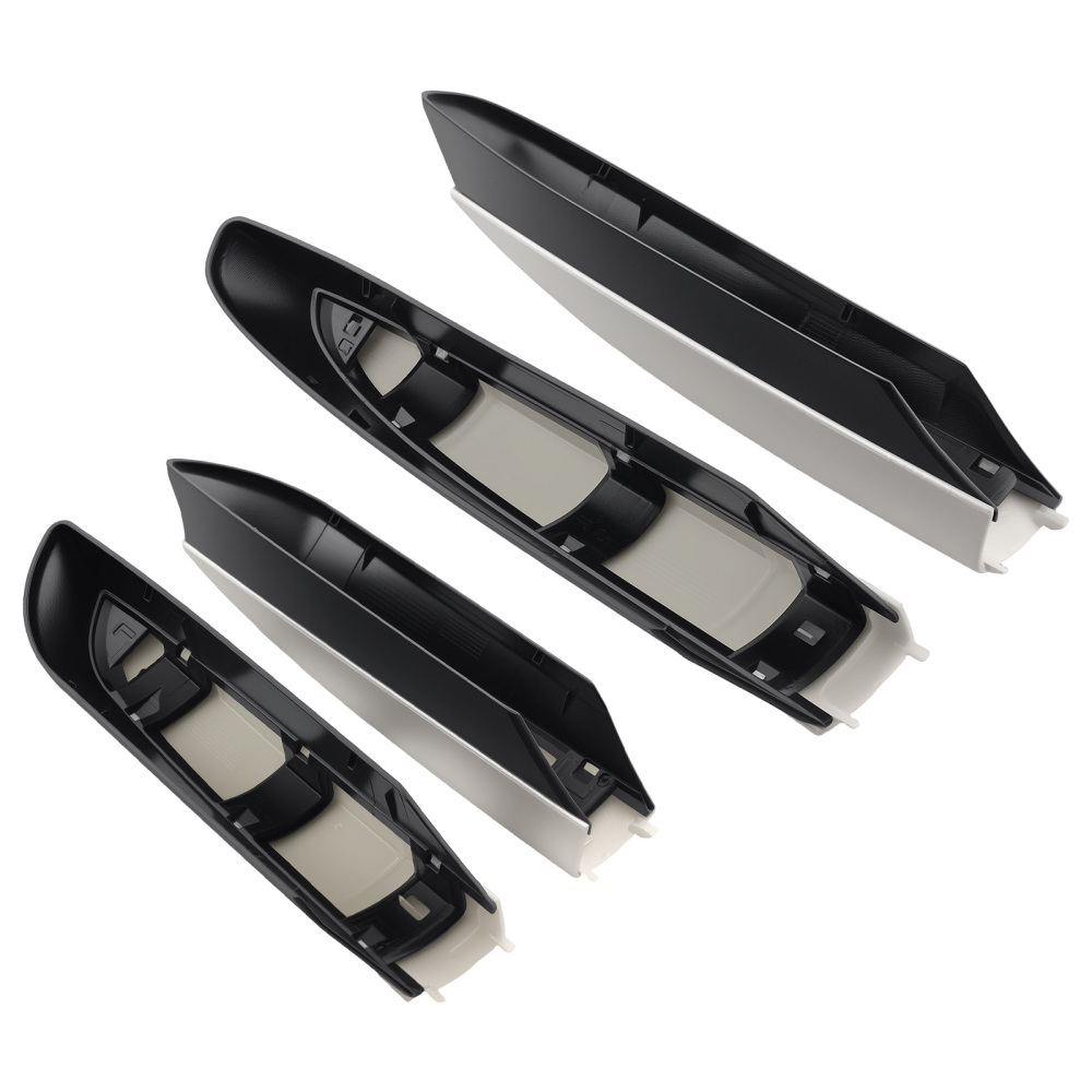 4PCS ABS Roof Rack End Cover compatible for Toyota RAV4 2013-2018 Black Silver Tone
