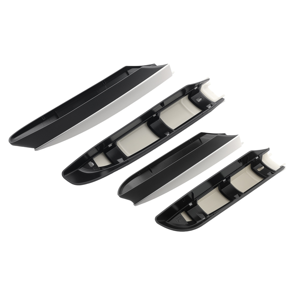 4PCS ABS Roof Rack End Cover compatible for Toyota RAV4 2013-2018 Black Silver Tone
