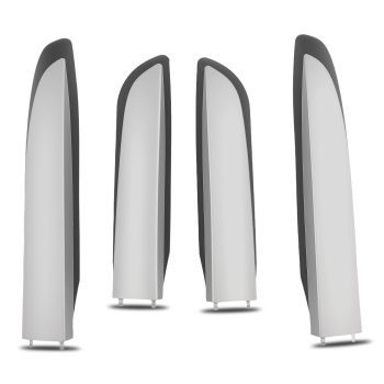 4PCS ABS Roof Rack End Cover compatible for Toyota RAV4 2013-2018 Black Silver Tone
