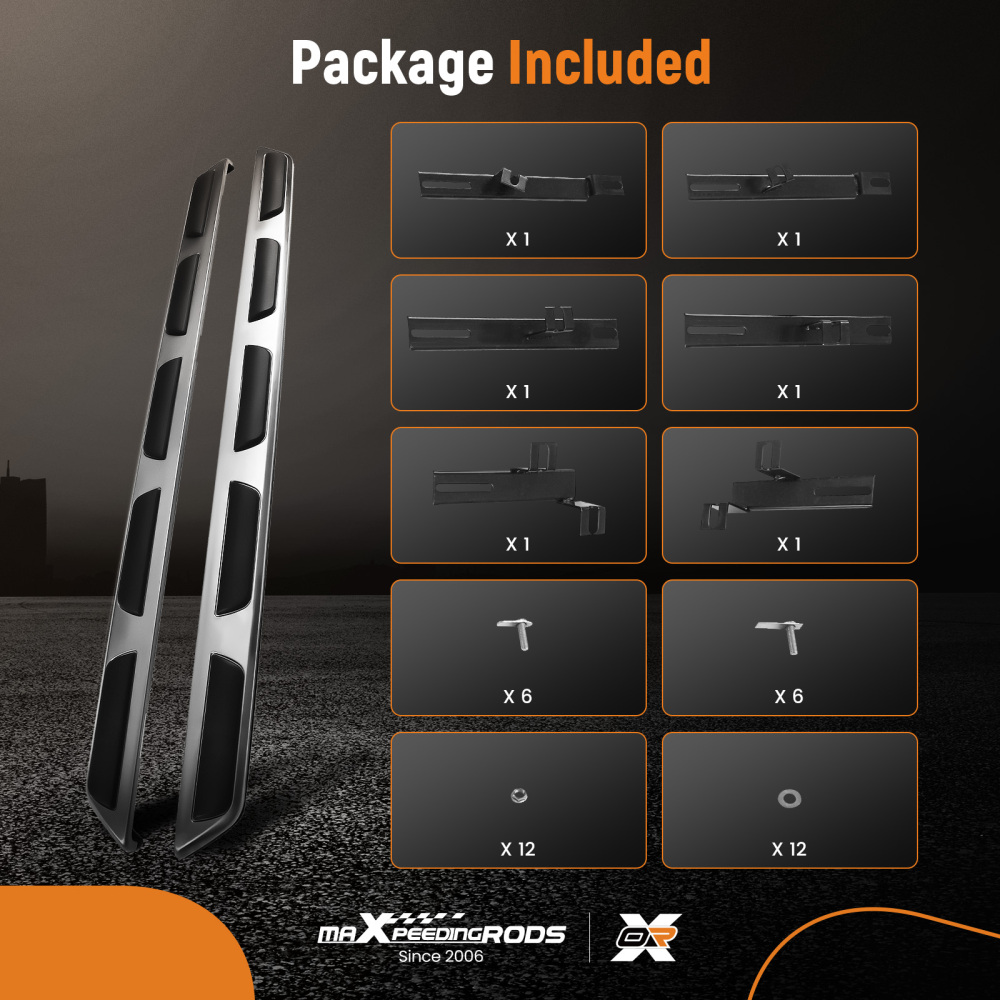 Truck Running Boards compatible for Audi Q5 8R 2008-2016 Running Board Black LeftRight