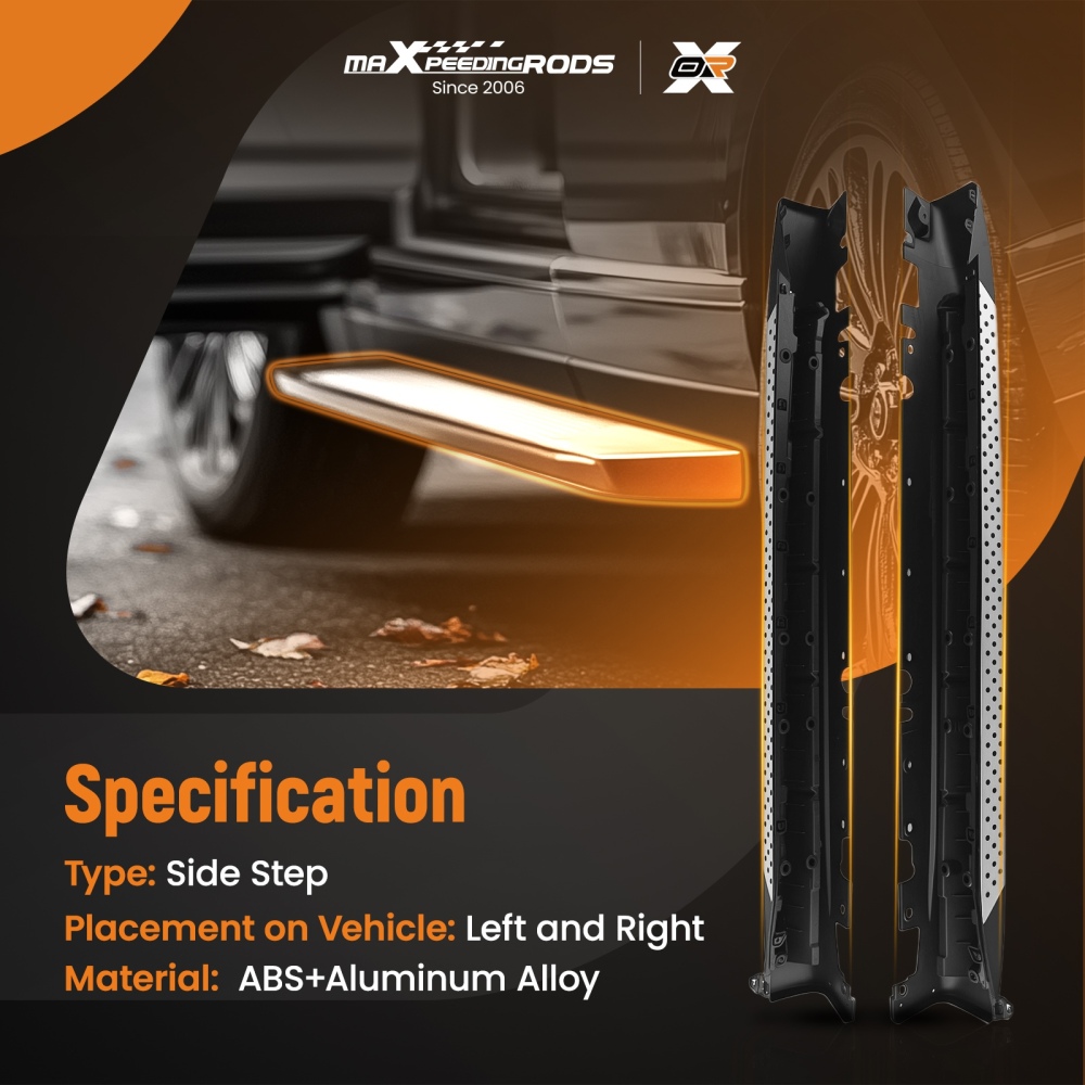 Aluminium Side Steps Running Boards compatible for BMW X5 E70 2007-2013 Non-Slip Entry Bars