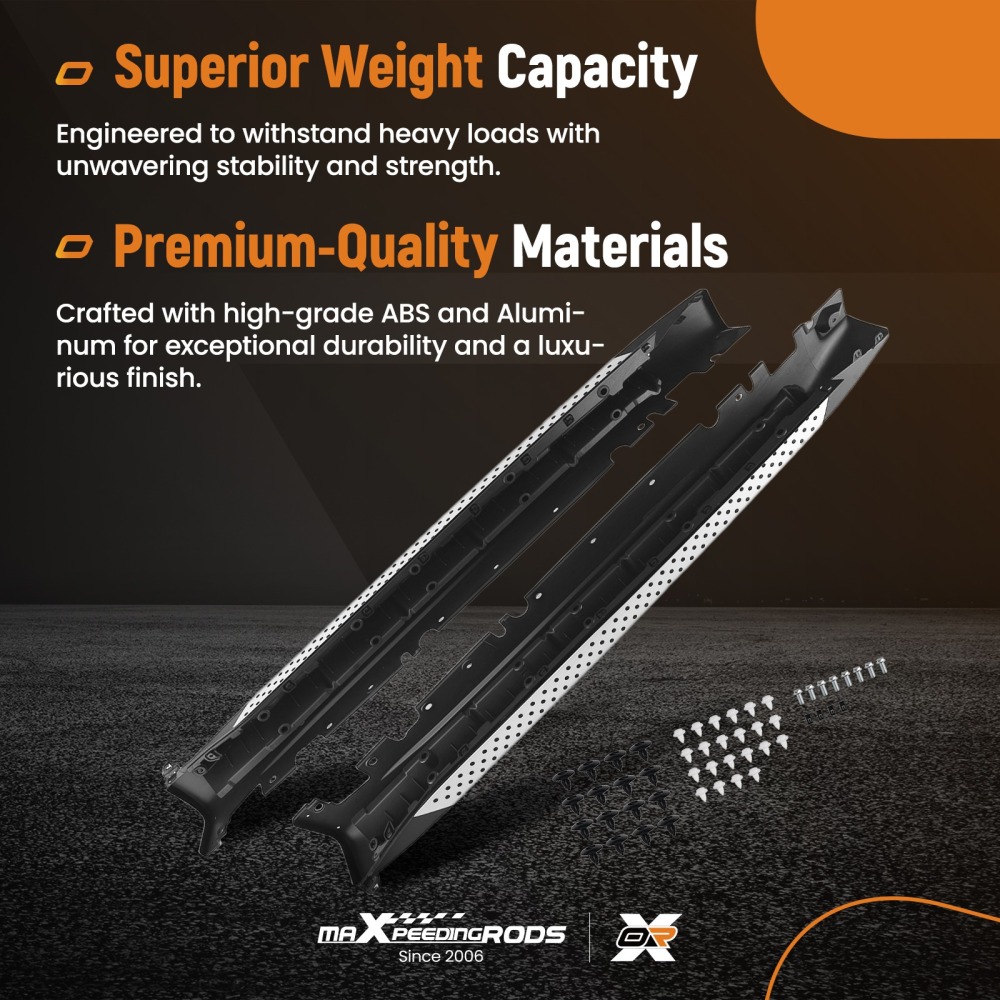 Aluminium Side Steps Running Boards compatible for BMW X5 E70 2007-2013 Non-Slip Entry Bars