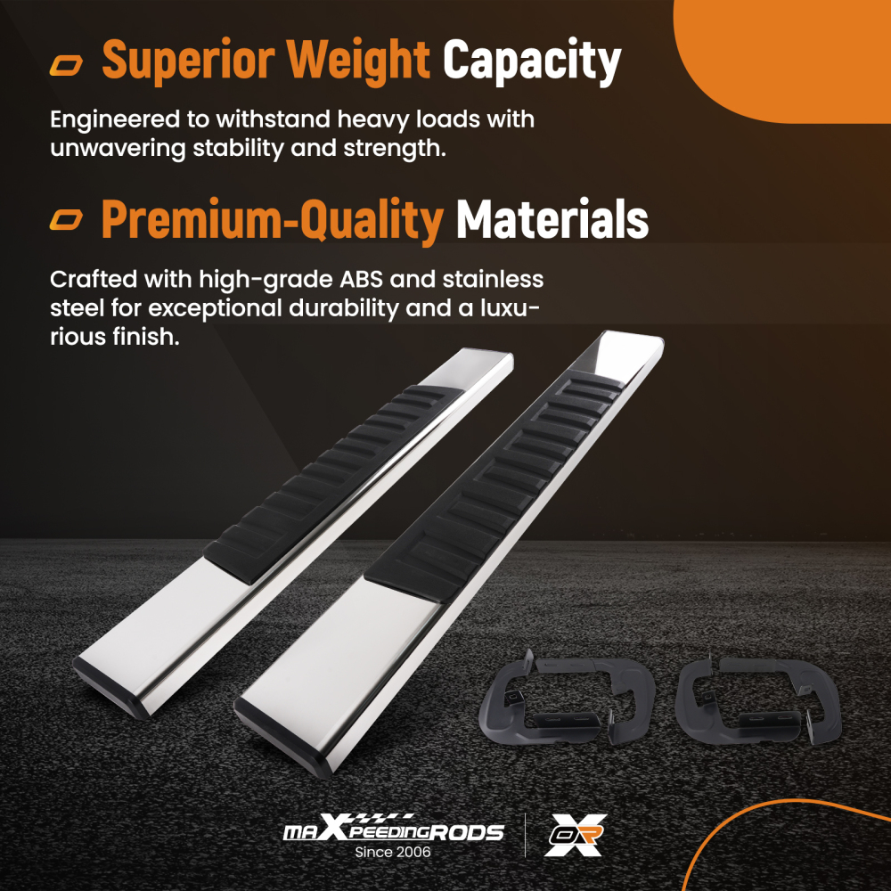 Side Steps Running Boards compatible for Chevrolet Silverado GMC Sierra 07-19 Standard Cab