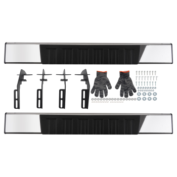 6 Side Step Running Boards compatible for Dodge Ram 1500 2009-18 Nerf Bar Black Step Rails