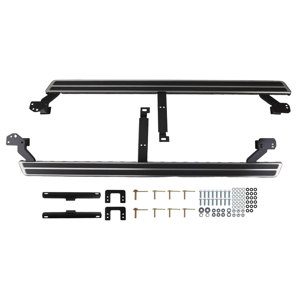 Running Board Side Steps Pair compatible for Audi Q7 2016-2023 4M Aluminum Protection Black