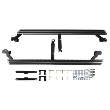 Running Board Side Steps Pair compatible for Audi Q7 2016-2023 4M Aluminum Protection Black