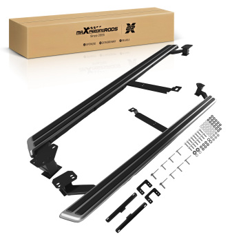 Running Board Side Steps Pair compatible for Audi Q7 2016-2023 4M Aluminum Protection Black