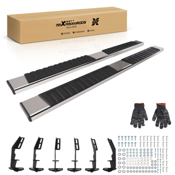 6 Running Boards compatible for Ram 1500 Limited Longhorn 2019-2025 Black Nerf Bars