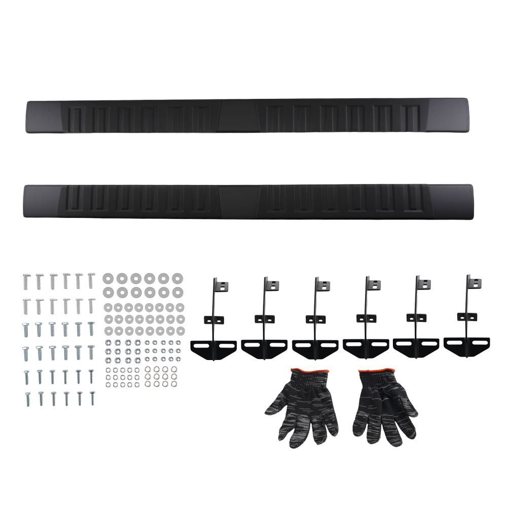 6 Inch Nerf Bar compatible for Dodge Ram 1500/2500/3500 Crew Cab 2009-2024 Black Non-Slip