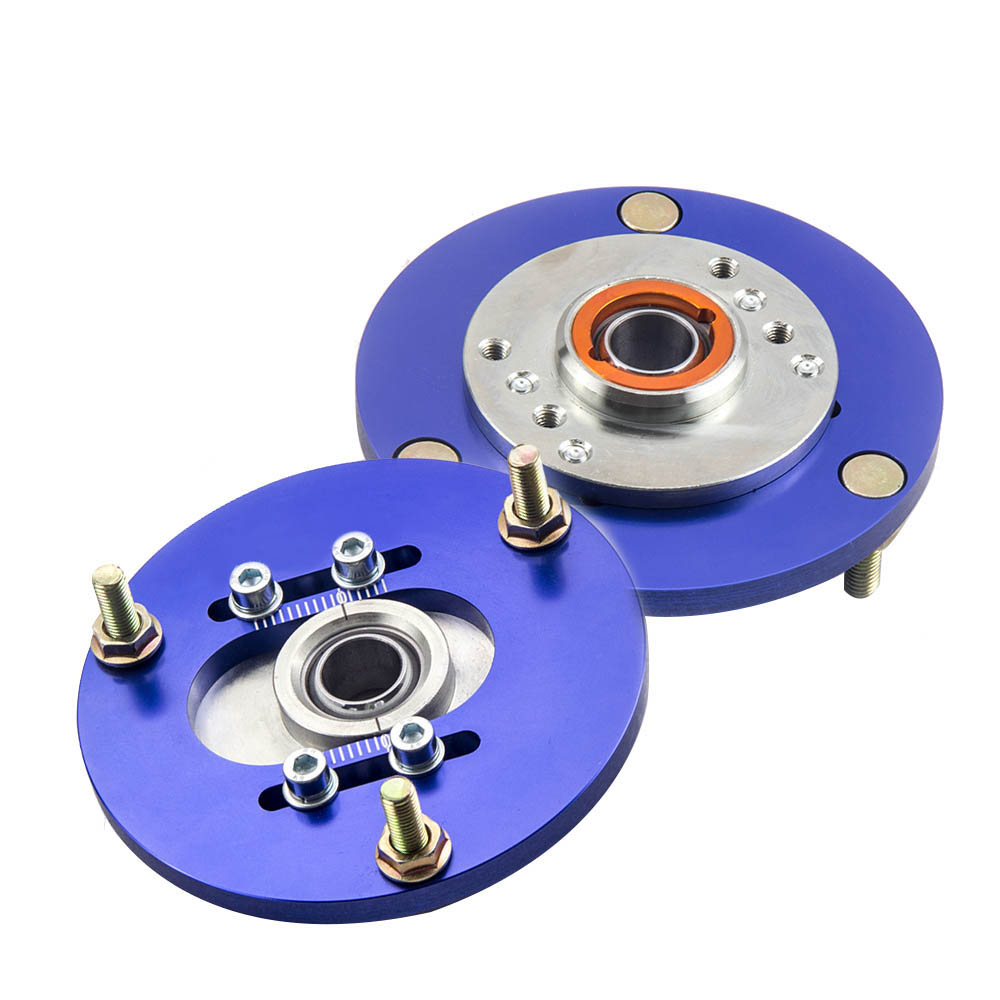 Front Adjustable Camber Plates Top Mounts compatible for Bmw E36 Coilover Shock Kit-image-CP-E36-B