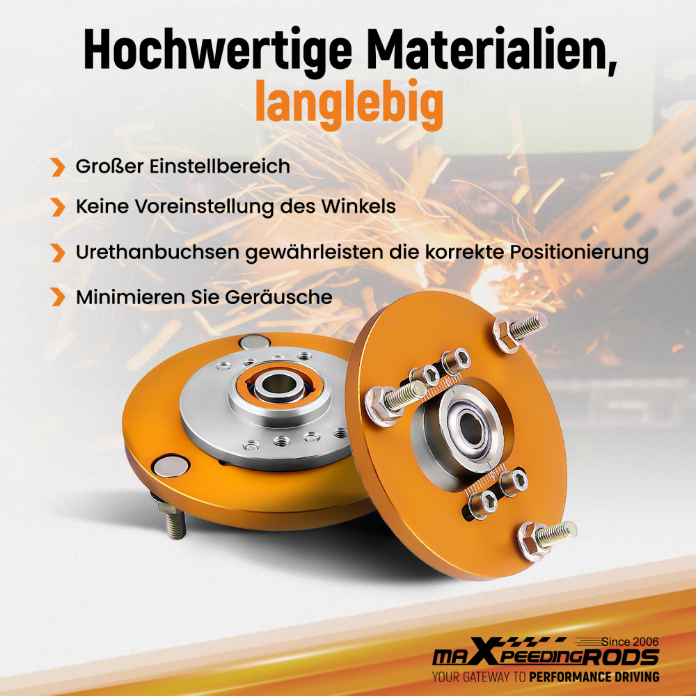 Compatible for BMW E36 3 Series 318 320 323 325 M3 i Front Coilover Camber Plate Top Mount